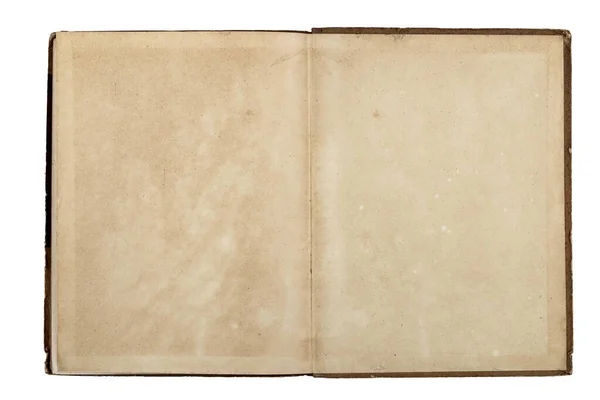 Sárga Foltos Papír Textúra Régi Lapok Egy Könyvből Izolátum Fehér — Stock Fotó