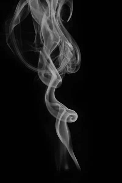 Wax Candle Burning Wick Smoke Isolated Black Background — Stock Fotó