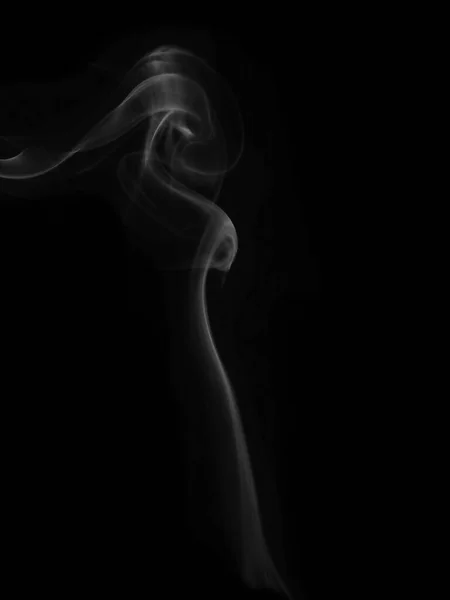 Воск Свечи Горящим Фитилем Дымом Изолированные Черном Фоне — стоковое фото