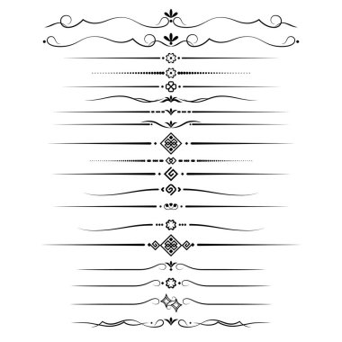 metin ve bölücüler için siyah ve beyaz sınırlayıcılar kümesi
