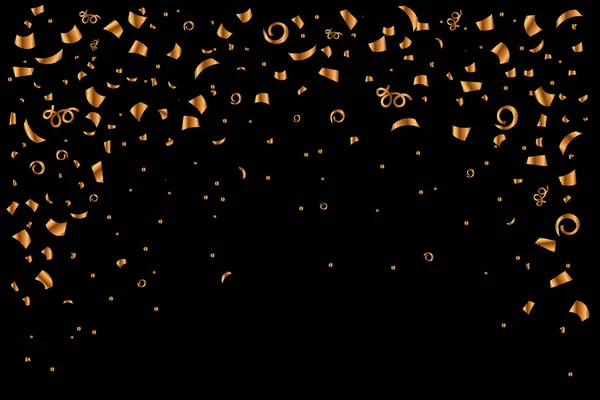 Святковий Фон Банер Кольоровими Конфетті Стрічками Чорно Білому Тлі — стоковий вектор
