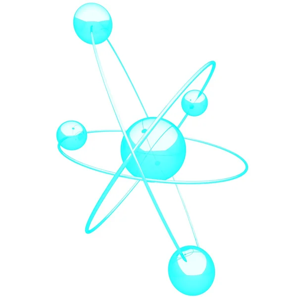 3d shiny blue Molecule — Stock Photo, Image