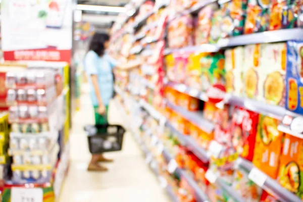 Police Supermarketu Rozmazané Pro Použití Pozadí — Stock fotografie