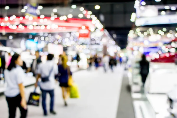 Blurred People Motor Show Product Exhibition — Stock Photo, Image
