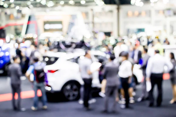 Blurred People Motor Show Exhibition — Stock Photo, Image