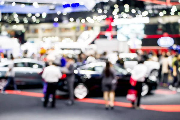 Blurred People Motor Show Exhibition — Stock Photo, Image