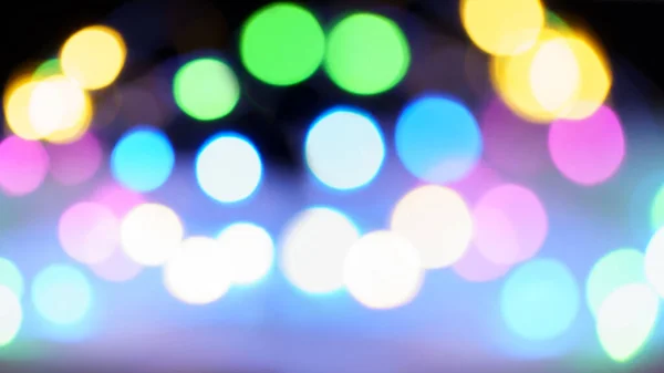 Gekleurde Bokeh Een Zwarte Achtergrond Kleurrijke Bokeh Achtergrond — Stockfoto