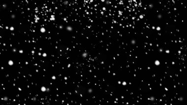 Geceleri kar yağar. Siyah arka planda kar yağıyor. Saf karanlıkta kış arkaplanı. Yoğun kar.