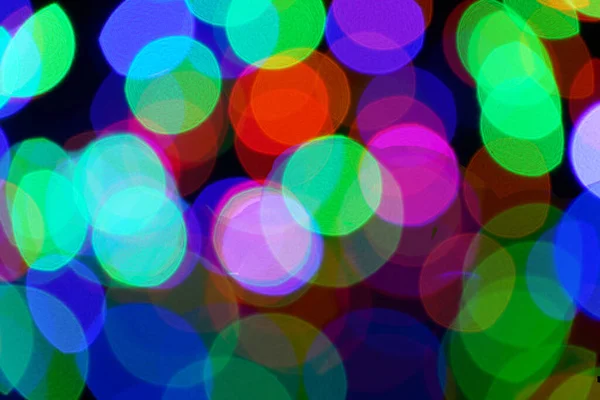 Abstrato Colorido Fundo Natal Luzes Embaçadas Bokeh Desfocado Ano Novo — Fotografia de Stock