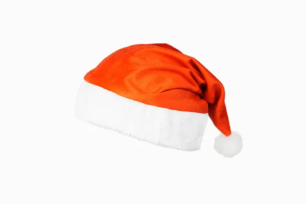 Santa Claus Červený Klobouk Izolované Bílém Pozadí Vánoce Oslavy Nového — Stock fotografie