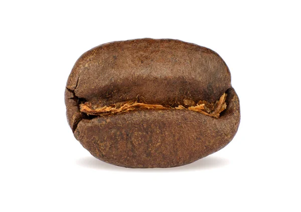 一个咖啡豆在白色背景上隔离 — 图库照片