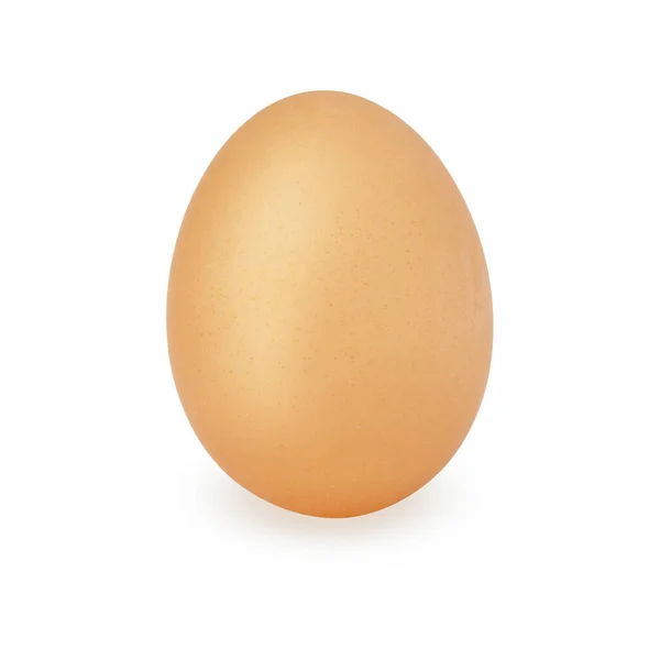 鸡蛋在白色背景上被分离出来 特写新鲜食物 — 图库照片