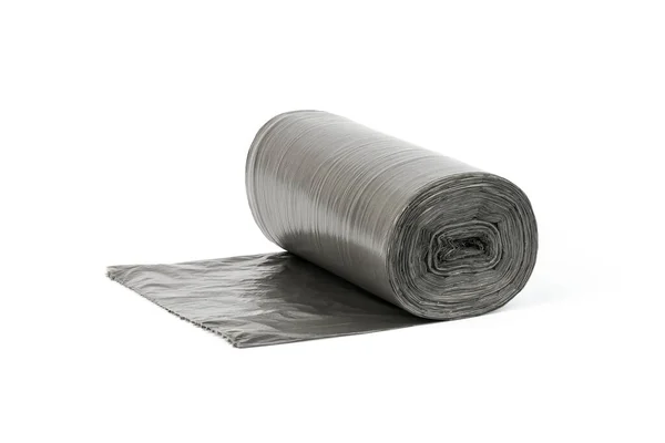 Сірі Пластикові Пакети Сміття Ізольовані Білому Тлі — стокове фото