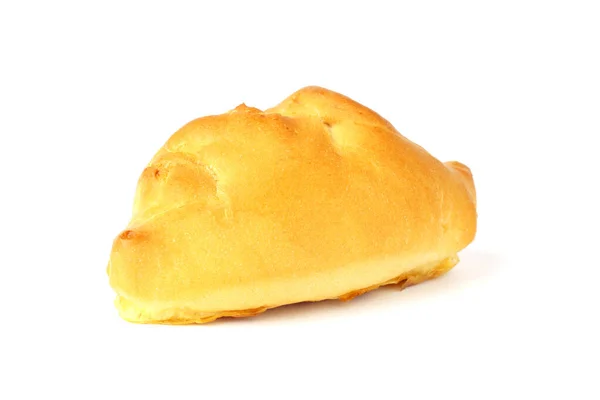 白い背景に孤立した焼きパイが1つ ベーカリー製品 — ストック写真
