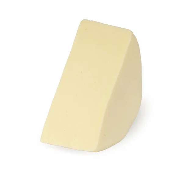 Stück Suluguni Käse Isoliert Auf Weißem Hintergrund Frische Milchprodukte — Stockfoto