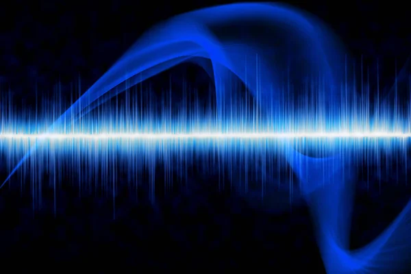 Abstract Blue Wave Sound Waves Background Music Equalizer — ストック写真