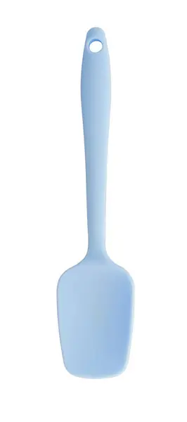 Spatule Silicone Bleu Isolé Sur Fond Blanc — Photo