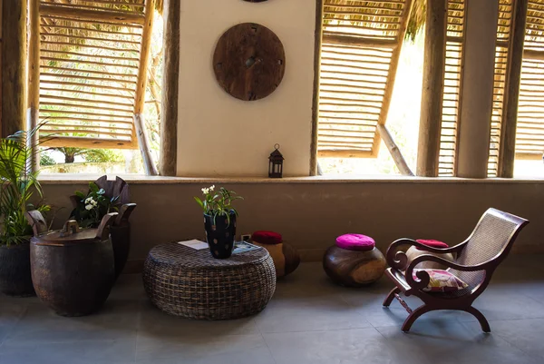 Hotel interieur in het tropische paradijs — Stockfoto