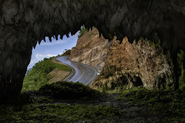 Road to Las Terrenas beach — Stock Photo, Image