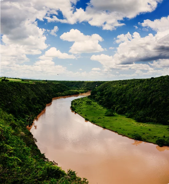 Tropiska floden chavon i Dominikanska Republiken — Stockfoto