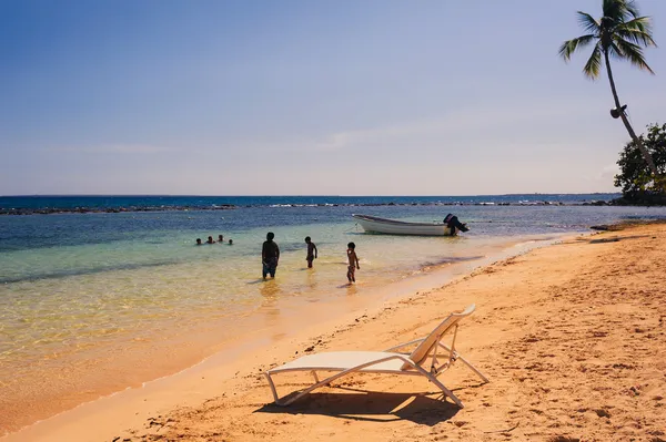 Vista sobre la impresionante playa tropical en República Dominicana —  Fotos de Stock