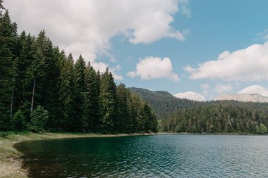 Kara Göl Crno Jezero, Kuzey Karadağ. Avrupa 'nın başkenti Karadağ' ın Durmitor kentinde yer alan Durmitor Milli Parkı 'nda 1416 metre irtifada yer alan bir buzul gölü. Güzellik dünyası.