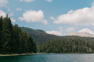 Kara Göl Crno Jezero, Kuzey Karadağ. Avrupa 'nın başkenti Karadağ' ın Durmitor kentinde yer alan Durmitor Milli Parkı 'nda 1416 metre irtifada yer alan bir buzul gölü. Güzellik dünyası.