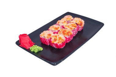 Japon Mutfağı - Karides ve Conger, Avokado, Tobiko ve Peynirli Suşi Roll. Suşi, tempura, Japon yemeği, geleneksel Japon mutfağı, Çıtır Karides Tempura Roll.