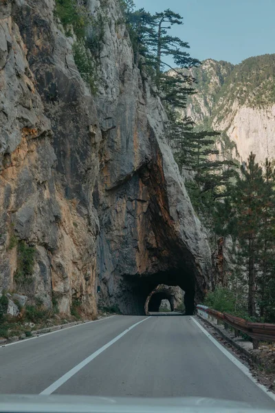 Empty Route Small Tunnel Mountain — Stock Photo, Image