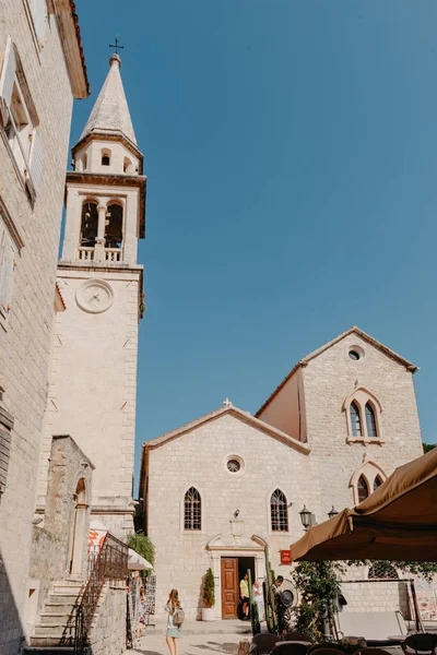 Town Budva Montenegro Pintoresca Plaza Casco Antiguo Medieval Bien Conservado —  Fotos de Stock