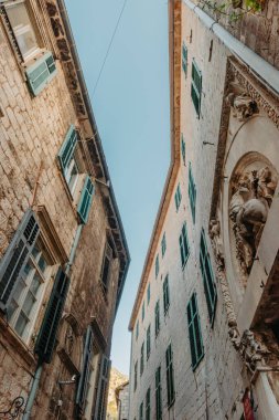 Ancient europian architecture. street in old town of Italy, Montenegro, Greece etc.