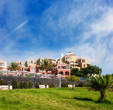 Sunset in Tenerife island, Spain. Tourist Resort.