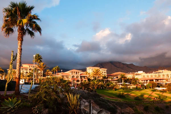 Sunset Tenerife Island Spain Tourist Resort — Stock Photo, Image
