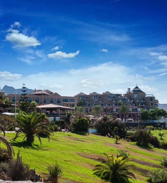 Sunset Tenerife Island Spain Tourist Resort — Foto Stock