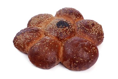 Beyaz arkaplanda ekmek izolasyonu