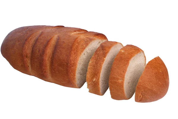 Brot Isolation Auf Weißem Hintergrund — Stockfoto