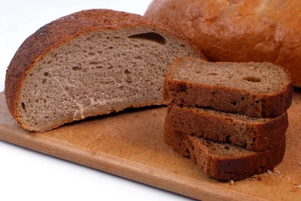 Brot Isolation Auf Weißem Hintergrund — Stockfoto