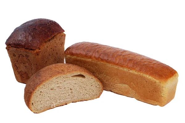 白い背景にパンの隔離 — ストック写真