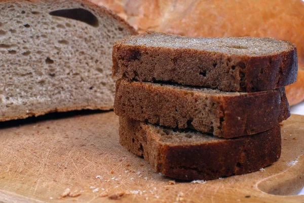 Brot Isolation Auf Weißem Hintergrund — Stockfoto