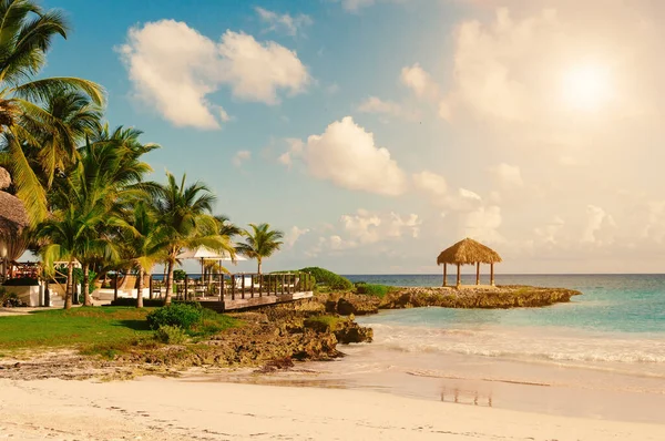 Paraíso Tropical República Dominicana Seychelles Caribe Mauricio Filipinas Bahamas Relajarse — Foto de Stock