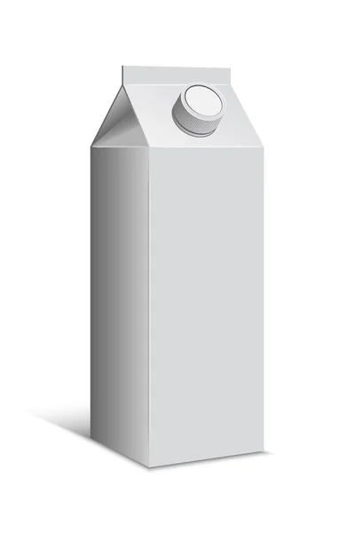 Illustratie Van Een Blanco Melkpak — Stockvector