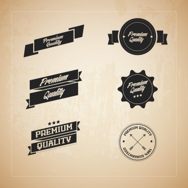Premium Kalite etiketi vektör çizim ayarla