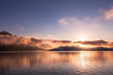 sunrise over walchensee bavaria
