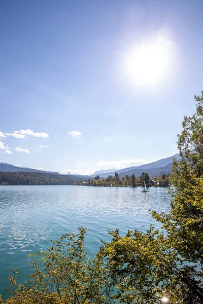 Sun Walchensee Lake Mountains — Fotografia de Stock