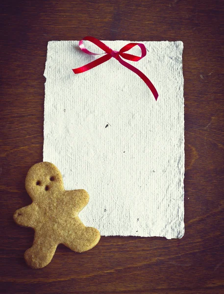 Vánoční zázvorové muž cookie — Stock fotografie