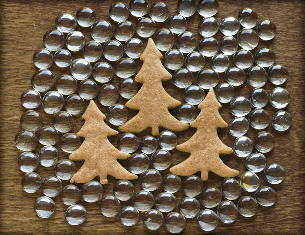 Peperkoek kerstboom cookies — Stockfoto