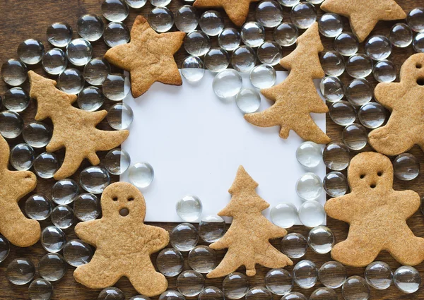 Biscuits au pain d'épice sapin de Noël — Photo