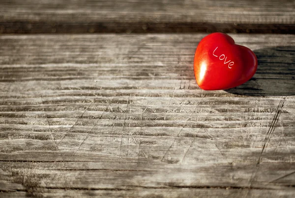 Valentines Day background with red heart — Stock Photo, Image