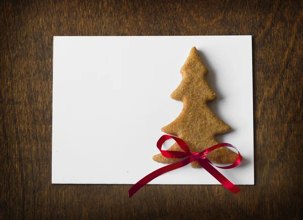 Gingerbread cookies in christmas tree shape — Stock Photo, Image