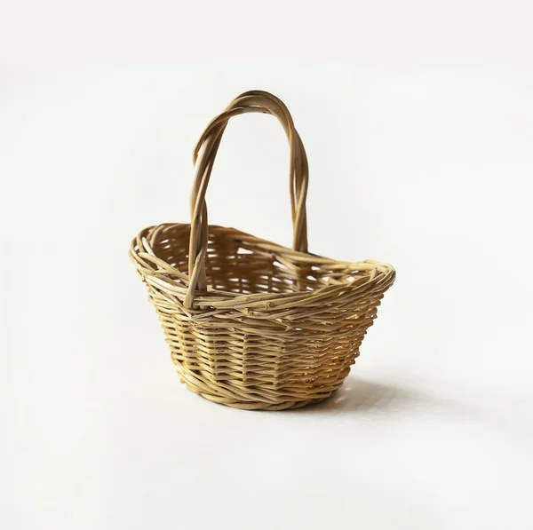 Empty little wicker basket — Stock Photo, Image